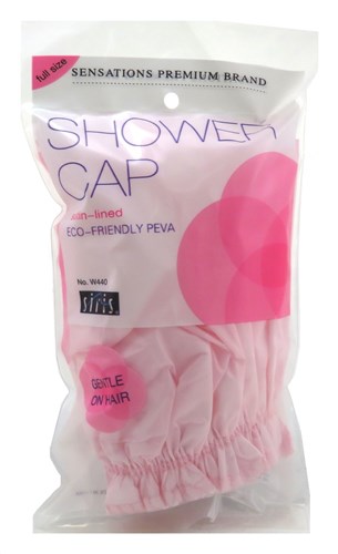 Siris Shower Cap Full Size Satin Lined Vinyl Assorted Clr (10128)<br><br><span style="color:#FF0101"><b>12 or More=Unit Price $3.21</b></span style><br>Case Pack Info: 108 Units