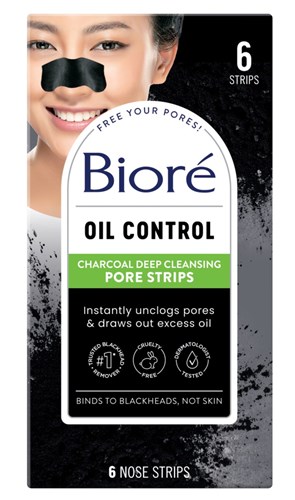 Biore Charcoal Deep Cleansing Pore Strips 6 Count (10279)<br><br><br>Case Pack Info: 12 Units