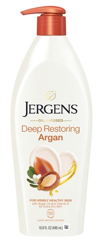 Jergens Deep Restoring Argan 16.8oz Moisturizer Pump (10312)<br><br><br>Case Pack Info: 4 Units