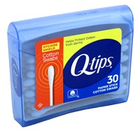 Q-Tips Cotton Swabs 30 Count Hygiene Shield Purse Pack(9 Pieces) (10344)<br><br><br>Case Pack Info: 4 Units