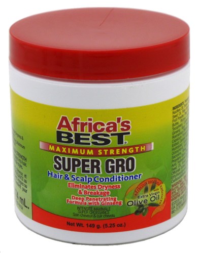 Africas Best Gro Super Maximum Hair&Scalp Conditioner 5.25oz (10475)<br><br><br>Case Pack Info: 12 Units