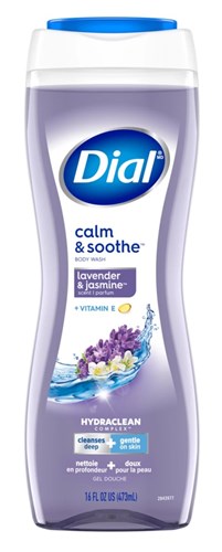 Dial Body Wash Lavender & Jasmine 16oz Calm & Soothe (10494)<br><br><br>Case Pack Info: 6 Units