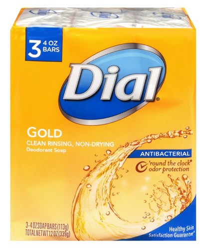 Dial Bar Soap Gold 4oz 3 Count Advanced Clean Antibacterial (10510)<br><br><br>Case Pack Info: 12 Units