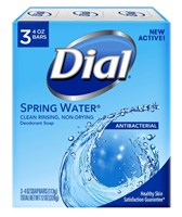 Dial Bar Soap Spring Water 4oz 3 Count Antibacterial (10511)<br><br><br>Case Pack Info: 12 Units