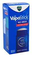 Vicks Vapostick Solid Balm No Mess Soothing Vapors 1.25oz (10702)<br><br><br>Case Pack Info: 18 Units