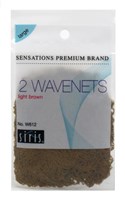 Siris Wavenets 2 Pack Light Brown Large (6 Pieces) (10705)<br><br><br>Case Pack Info: 24 Units