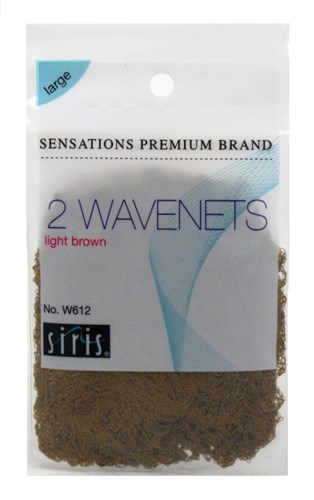 Siris Wavenets 2 Pack Light Brown Large (6 Pieces) (10705)<br><br><br>Case Pack Info: 24 Units