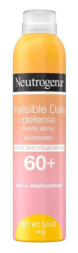 Neutrogena Invisible Daily Defense Spf60+ Body Spray 5oz (10720)<br><br><br>Case Pack Info: 12 Units