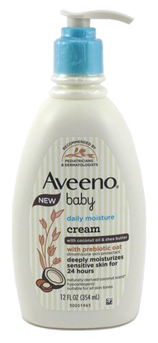 Aveeno Baby Cream Daily Moisture 12oz Coconut Oil&Shea (10759)<br><br><br>Case Pack Info: 12 Units