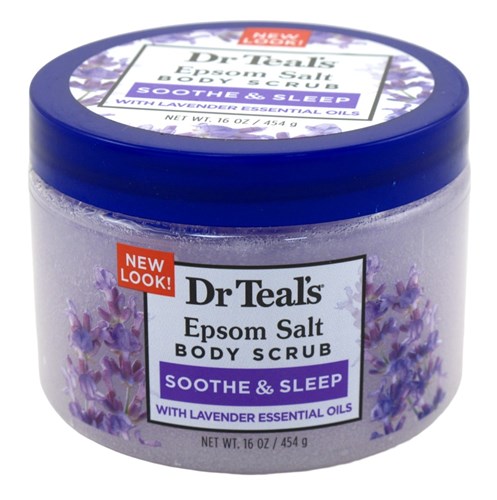 Dr Teals Body Scrub Exfoliate And Renew W/Lavender 16oz Jar (10982)<br><br><br>Case Pack Info: 12 Units