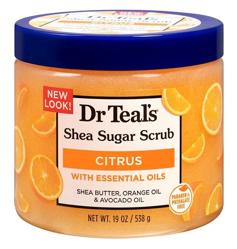 Dr Teals Shea Sugar Scrub Citrus 19oz Jar (10989)<br><br><br>Case Pack Info: 12 Units