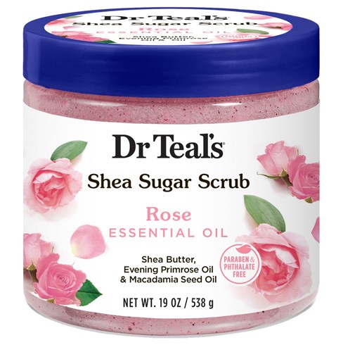 Dr Teals Shea Sugar Scrub Rose 19oz Jar (10992)<br><br><br>Case Pack Info: 12 Units