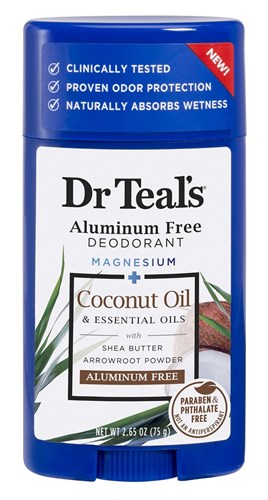 Dr Teals Deodorant Coconut Oil 2.65oz Aluminum-Free (10993)<br><br><br>Case Pack Info: 24 Units