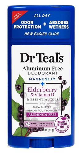Dr Teals Deodorant Elderberry And Vit D 2.65oz Aluminum-Free (10994)<br><br><br>Case Pack Info: 24 Units