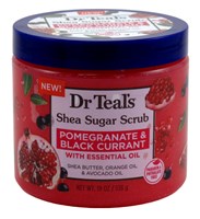 Dr Teals Shea Sugar Scrub Pomegranate & Blk Currant 19oz (10995)<br><br><br>Case Pack Info: 12 Units
