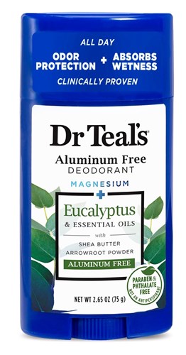 Dr Teals Deodorant Eucalyptus 2.65oz Aluminum-Free (10996)<br><br><br>Case Pack Info: 24 Units