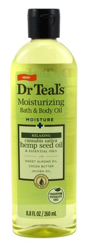 Dr Teals Bath & Body Oil Relaxing Hemp Seed Oil 8.8oz (11023)<br><br><br>Case Pack Info: 6 Units