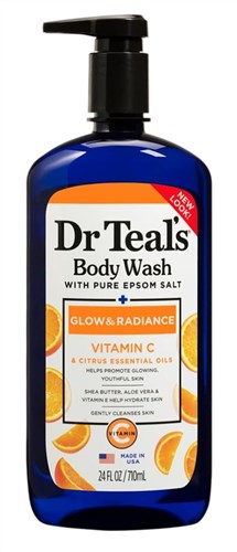 Dr Teals Body Wash Glow & Radiance With Vitamin-C 24oz (11038)<br><br><br>Case Pack Info: 4 Units