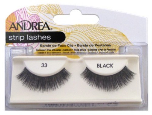 Andrea Lashes Strip Style 33 Black (11205)<br><br><span style="color:#FF0101"><b>12 or More=Unit Price $2.21</b></span style><br>Case Pack Info: 72 Units