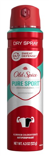 Old Spice Anti-Perspirant Dry Spray Pure Sport 4.3oz (11229)<br><br><br>Case Pack Info: 12 Units