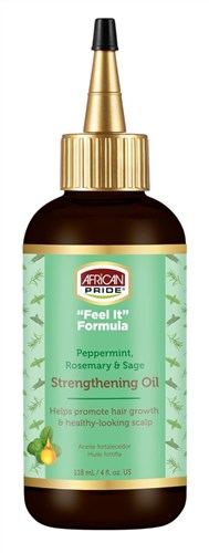 African Pride Feel It Formula Strengthening Oil 4oz (11401)<br><br><br>Case Pack Info: 6 Units