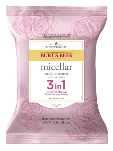 Burts Bees Towelettes Micellar 3 In 1 Rose Water 30 Ct (3 Pieces) (11684)<br><br><br>Case Pack Info: 4 Units