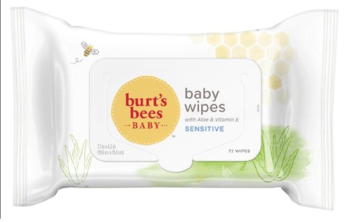 Burts Bees Baby Wipes Sensitive 72 Count (11724)<br><br><br>Case Pack Info: 6 Units
