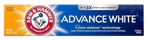 Arm & Hammer Toothpaste Advanced White Clean Mint 6oz (11738)<br><br><br>Case Pack Info: 12 Units