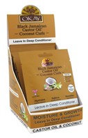 Okay Leave-In Deep Cond Pks Castor Oil + Coconut (12 Pieces) (12378)<br><br><br>Case Pack Info: 6 Units