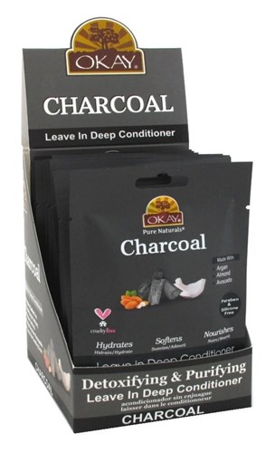 Okay Leave-In Deep Cond Pks Charcoal (12 Pieces) (12381)<br><br><br>Case Pack Info: 6 Units