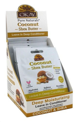 Okay Leave-In Deep Cond Pks Coconut & Shea Butter (12 Pieces) (12384)<br><br><br>Case Pack Info: 6 Units