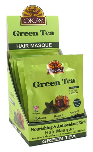 Okay Hair Masque Packettes Green Tea (12 Pieces) (12385)<br><br><br>Case Pack Info: 6 Units