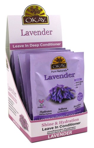 Okay Leave-In Deep Cond Pks Lavender 1.5oz (12 Pieces) (12388)<br><br><br>Case Pack Info: 6 Units