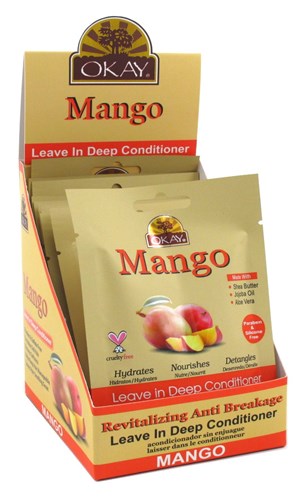 Okay Leave-In Deep Cond Pks Mango (12 Pieces) (12389)<br><br><br>Case Pack Info: 6 Units