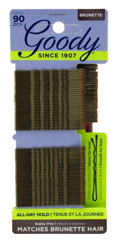 Goody #03705 Bobby Pins Brunette 90 Count (6 Pieces) (12520)<br><br><br>Case Pack Info: 12 Units