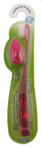 Smiley Junior Toothbrush & Holder (12696)<br><br><span style="color:#FF0101"><b>12 or More=Unit Price $2.16</b></span style><br>Case Pack Info: 144 Units