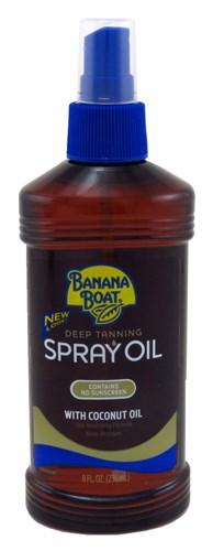 Banana Boat Deep Tanning Spray Oil 8oz Spf#0 Coconut Oil (13106)<br><br><span style="color:#FF0101"><b>12 or More=Unit Price $7.05</b></span style><br>Case Pack Info: 12 Units