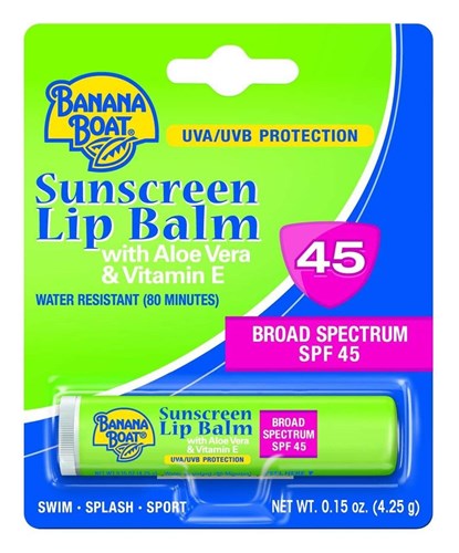 Banana Boat Spf#45 Lip Balm Sunscreen 0.15oz (10 Pieces) (13231)<br><br><br>Case Pack Info: 1 Unit