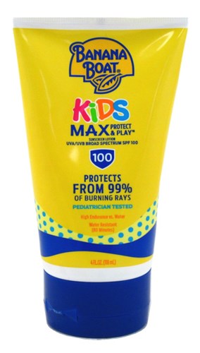 Banana Boat Spf#100 Kids Max Protect & Play Lotion 4oz (13243)<br><br><span style="color:#FF0101"><b>12 or More=Unit Price $11.24</b></span style><br>Case Pack Info: 12 Units