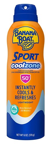 Banana Boat Spf#50+ Sport Coolzone Spray 6oz (13248)<br><br><span style="color:#FF0101"><b>12 or More=Unit Price $9.92</b></span style><br>Case Pack Info: 12 Units