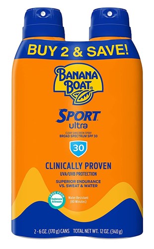 Banana Boat Spf#30 Sport Ultra Spray Twin Pack 6oz (13268)<br><br><span style="color:#FF0101"><b>12 or More=Unit Price $14.54</b></span style><br>Case Pack Info: 6 Units