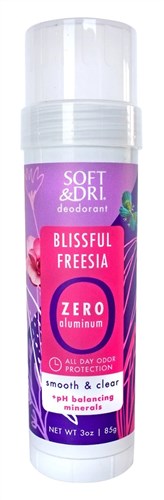 Soft & Dri Deodorant Blissful Freesia Zero Aluminum 3oz (13415)<br><br><br>Case Pack Info: 12 Units