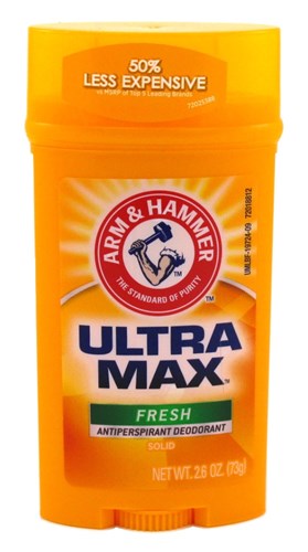 Arm & Hammer Deodorant 2.6oz Solid Ultra Max Fresh (13438)<br><br><br>Case Pack Info: 12 Units