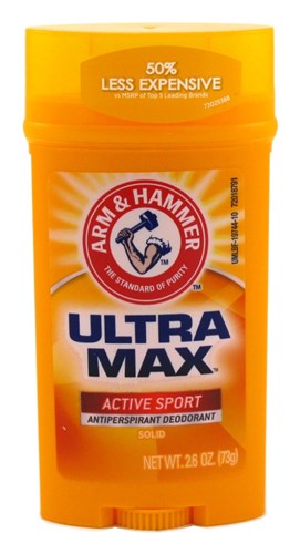 Arm & Hammer Deodorant 2.6oz Solid Ultra Max Active Sport (13439)<br><br><br>Case Pack Info: 12 Units