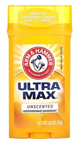 Arm & Hammer Deodorant 2.6oz Solid Ultra Max Unscented (13441)<br><br><br>Case Pack Info: 12 Units
