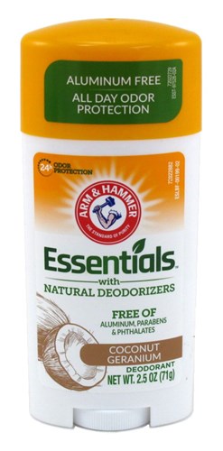 Arm & Hammer Deodorant 2.5oz Essentials Coconut Geranium (13468)<br><br><br>Case Pack Info: 12 Units