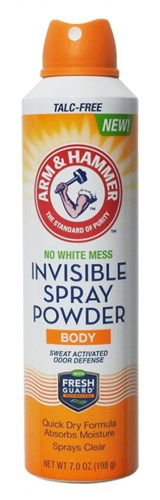 Arm & Hammer Body Powder Invisible Spray 7oz (13478)<br><br><span style="color:#FF0101"><b>12 or More=Unit Price $5.70</b></span style><br>Case Pack Info: 12 Units