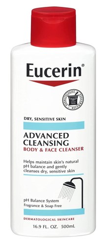 Eucerin Advanced Cleansing Body & Face Cleanser 16.9oz (13589)<br><br><br>Case Pack Info: 12 Units