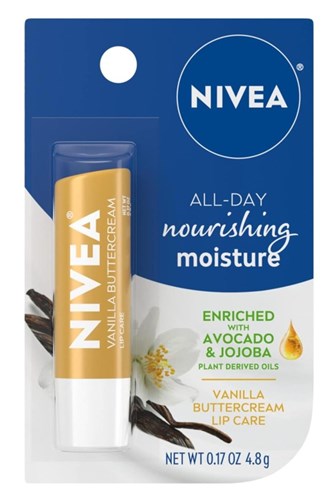 Nivea Lip Care Vanilla Butter Cream 0.17oz Carded (6 Pieces) (13593)<br><br><br>Case Pack Info: 8 Units