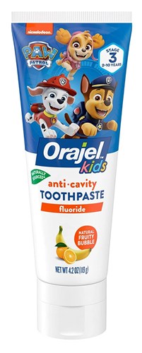 Orajel Kids Toothpaste Paw Patrol Fruity Bubble 4.2oz (13682)<br><br><br>Case Pack Info: 24 Units